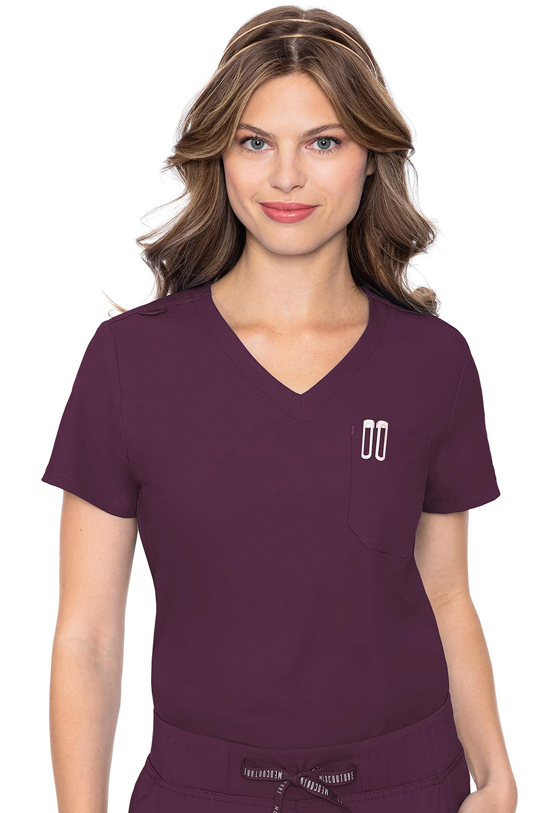 Women's One Pocket Tuck-In Top - Wine